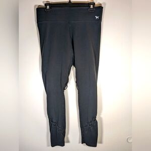 PINK Victoria's Secret Yoga Pants Black With Mesh Ventilation Design Size Large
